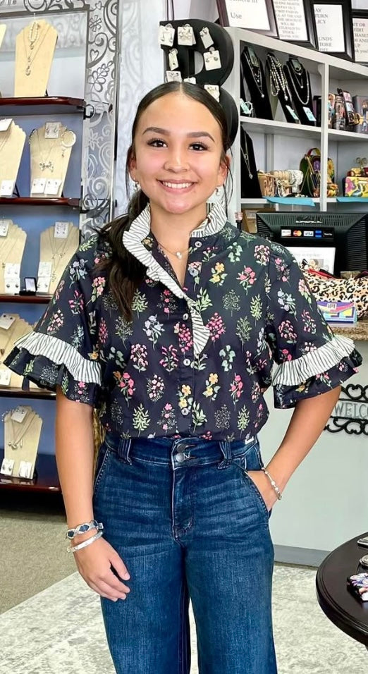 Missy Floral Entro Top