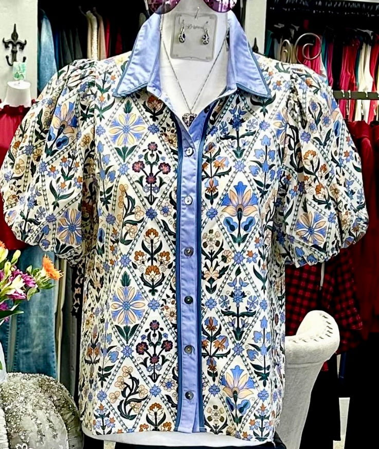 Missy Floral Entro Top