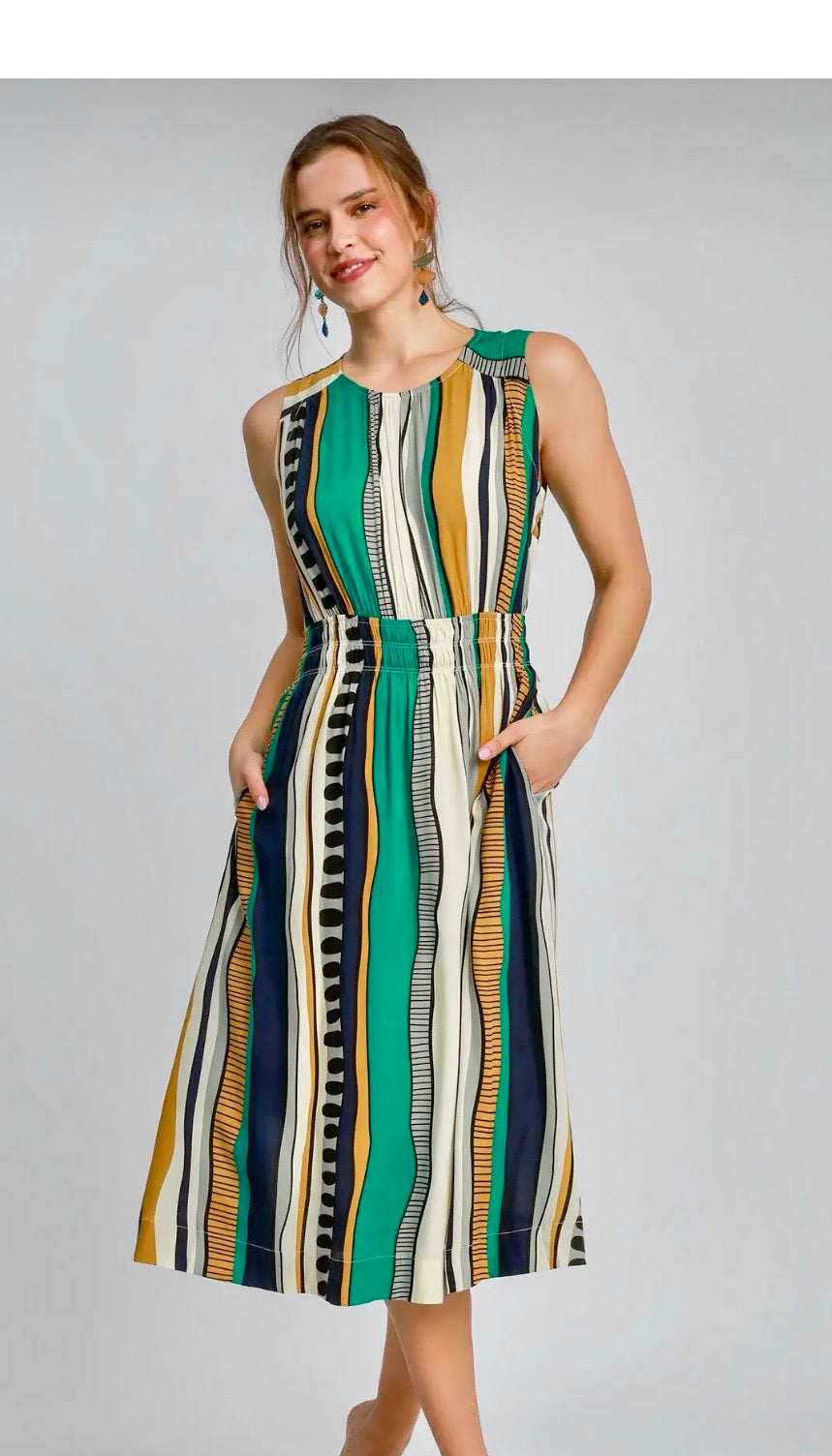 Abstract Print Dress