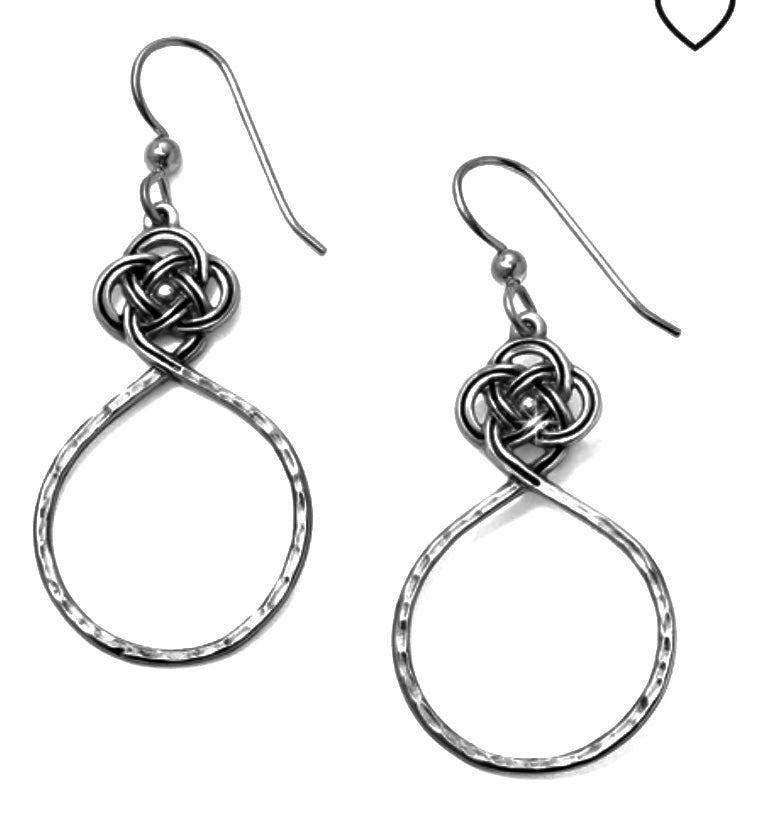 Interlok Knot Petite Circle French Wire Earrings