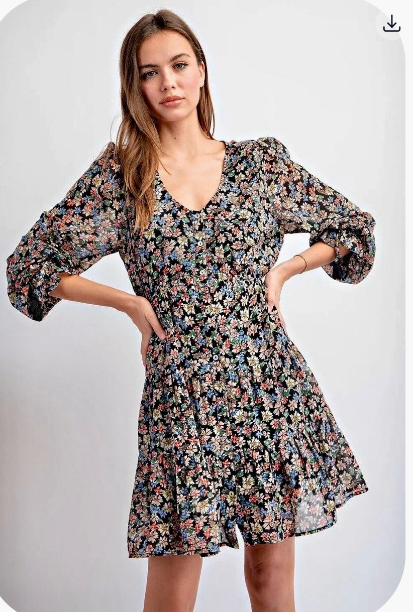 Black Floral Dress