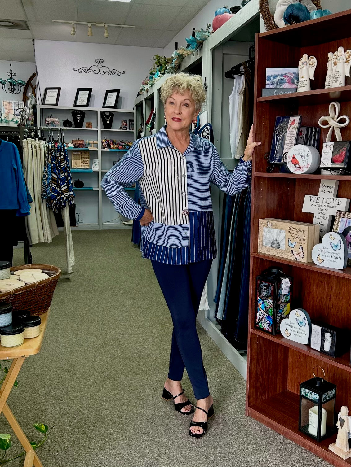 Multiples Striped Top