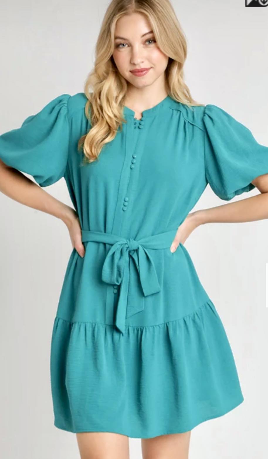 Umgee - Puffed Sleeve Dress