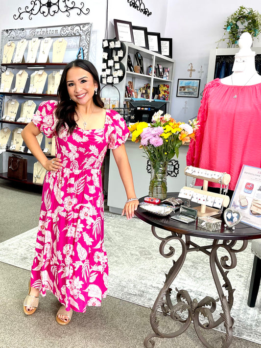 Dress - Umgee Pink Midi
