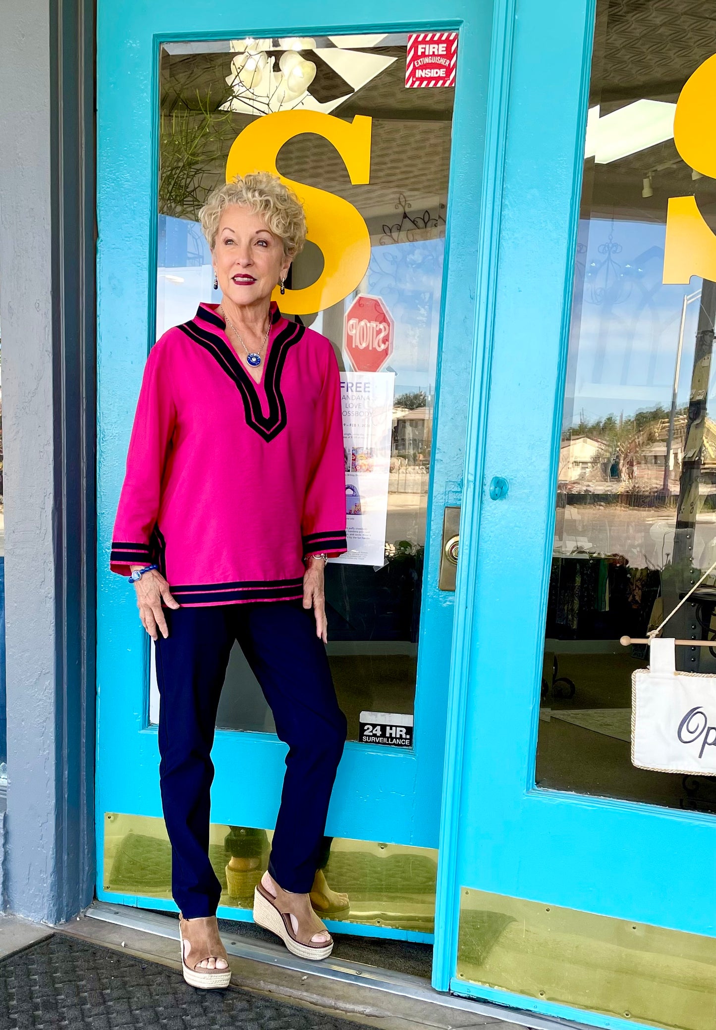 Multiples Top  -Candy Pink