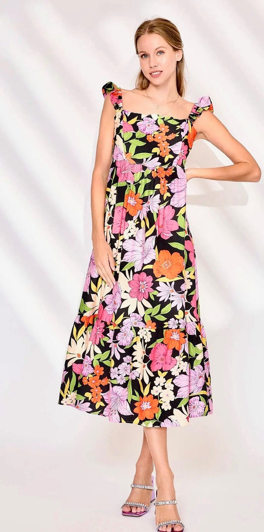 Umgee Dress - Floral Print Sun Dress