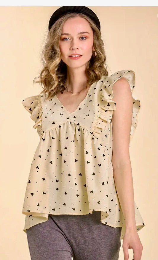 Missy Top - Umgee Cream Babydoll Top