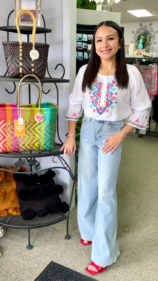 Missy Top - Keren Hart Embroidered Top