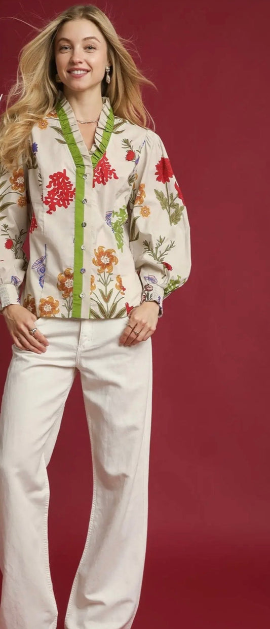 Missy Top - Umgee Floral Print Blouse