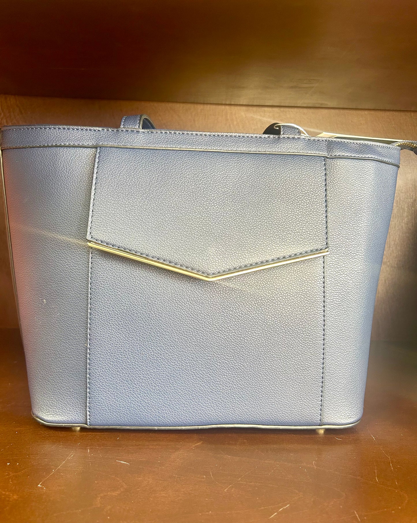 Navy Purse with Zipper