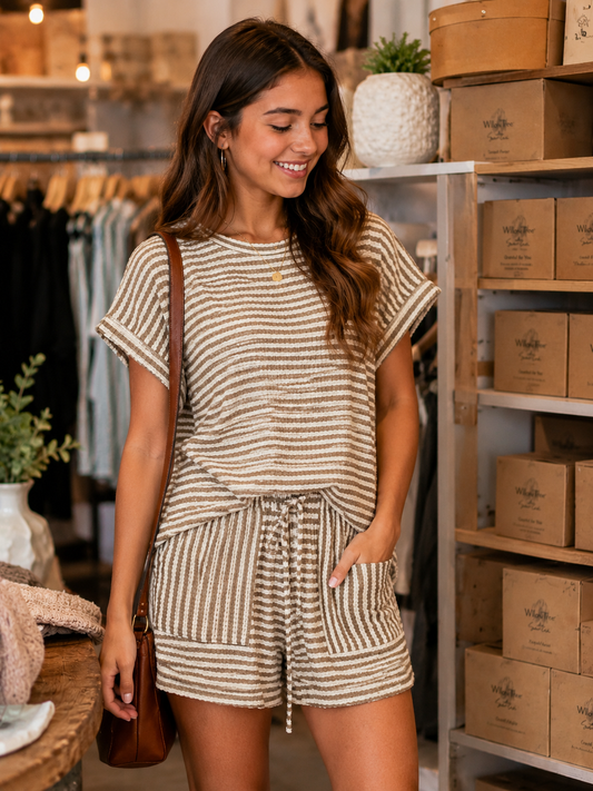 Breathable Textured Kit Short Set