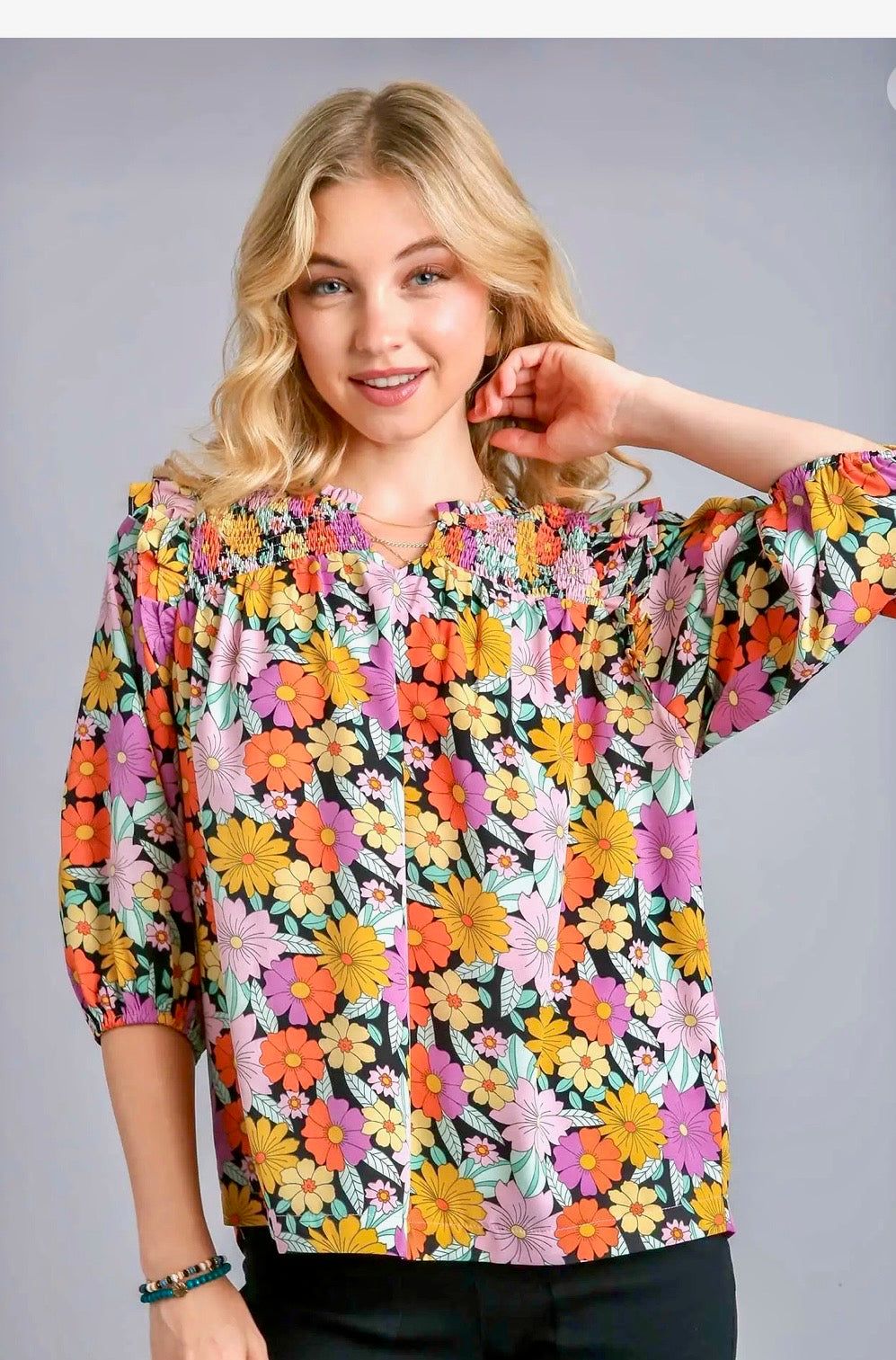 Missy Floral Top-Umgee