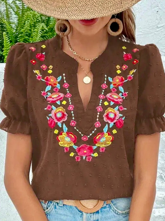 Missy embroidered top