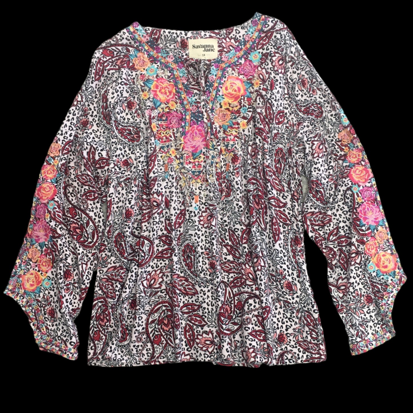 Savanna Jane - Embroidered Top (plus size)