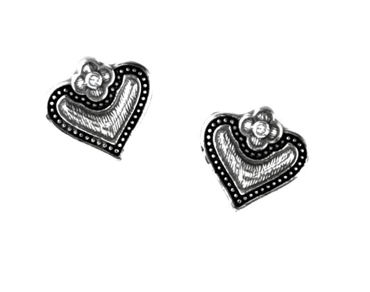 Luna Heart Mini Post Earrings