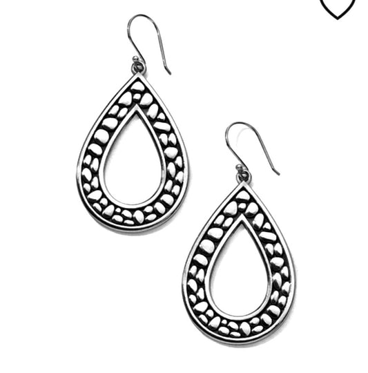 Pebble Open Teardrop Reversible Earrings