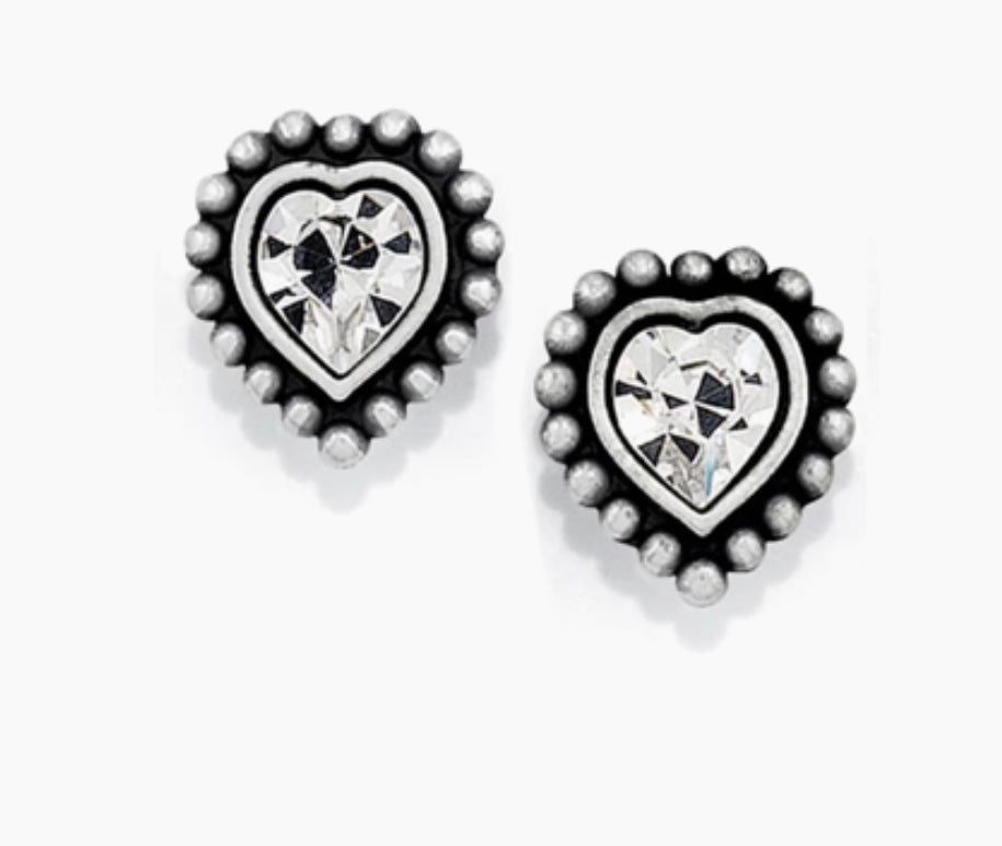 Shimmer Heart Mini Post Earrings