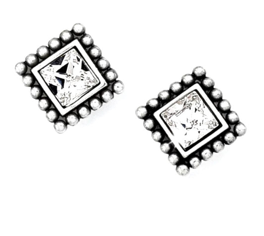 Sparkle Square Mini Post Earrings