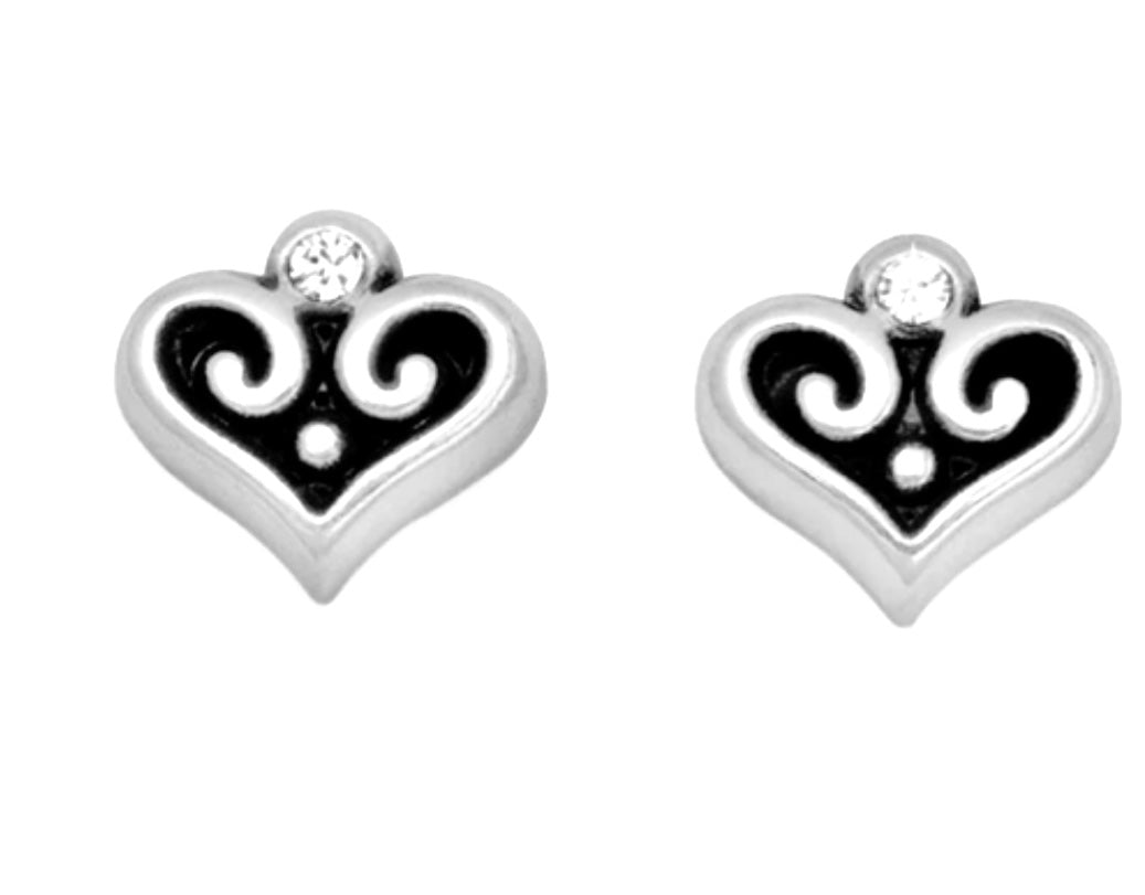 Alcazar Heart Mini Post Earrings