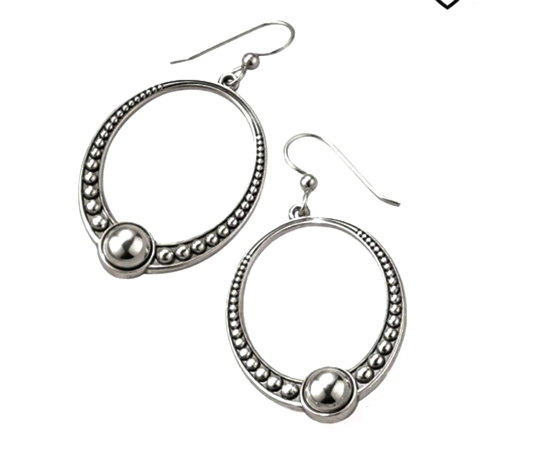 Pretty Tough Oval French Wire Earrings