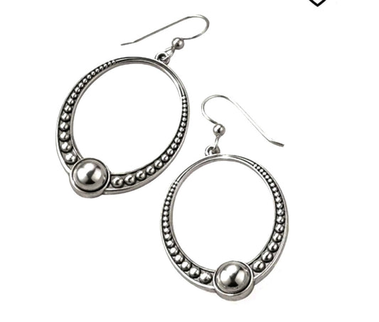 Pretty Tough Oval French Wire Earrings