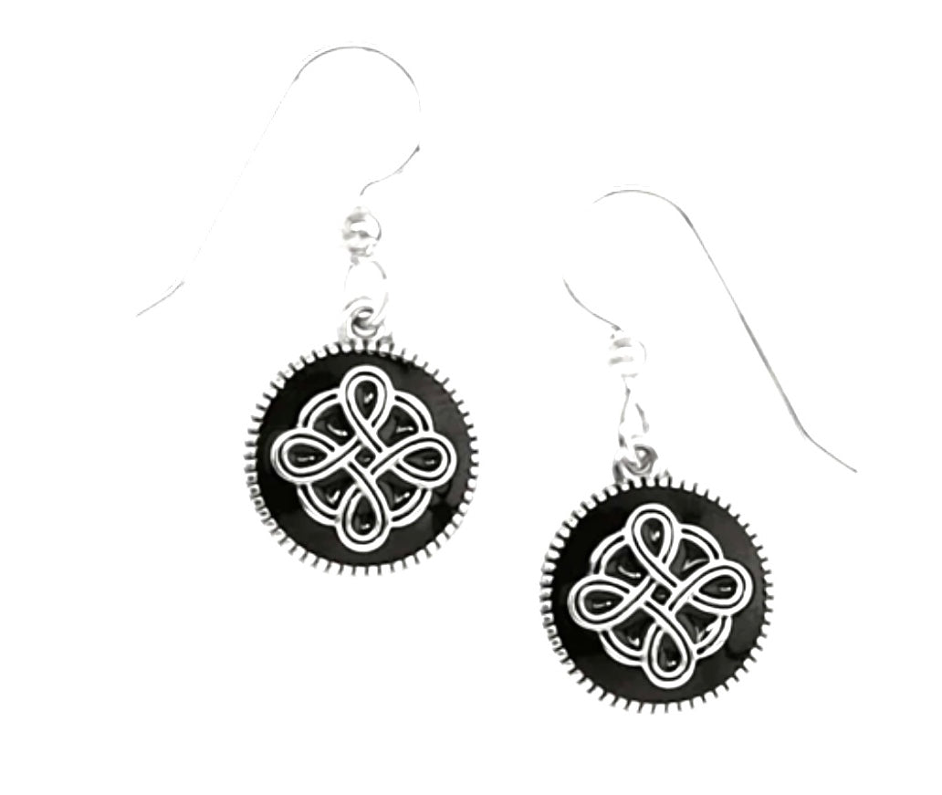 Interlok Noir French Wire Earrings