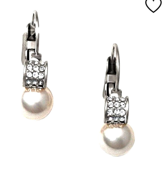 Meridian Petite Pearl Leverback Earrings