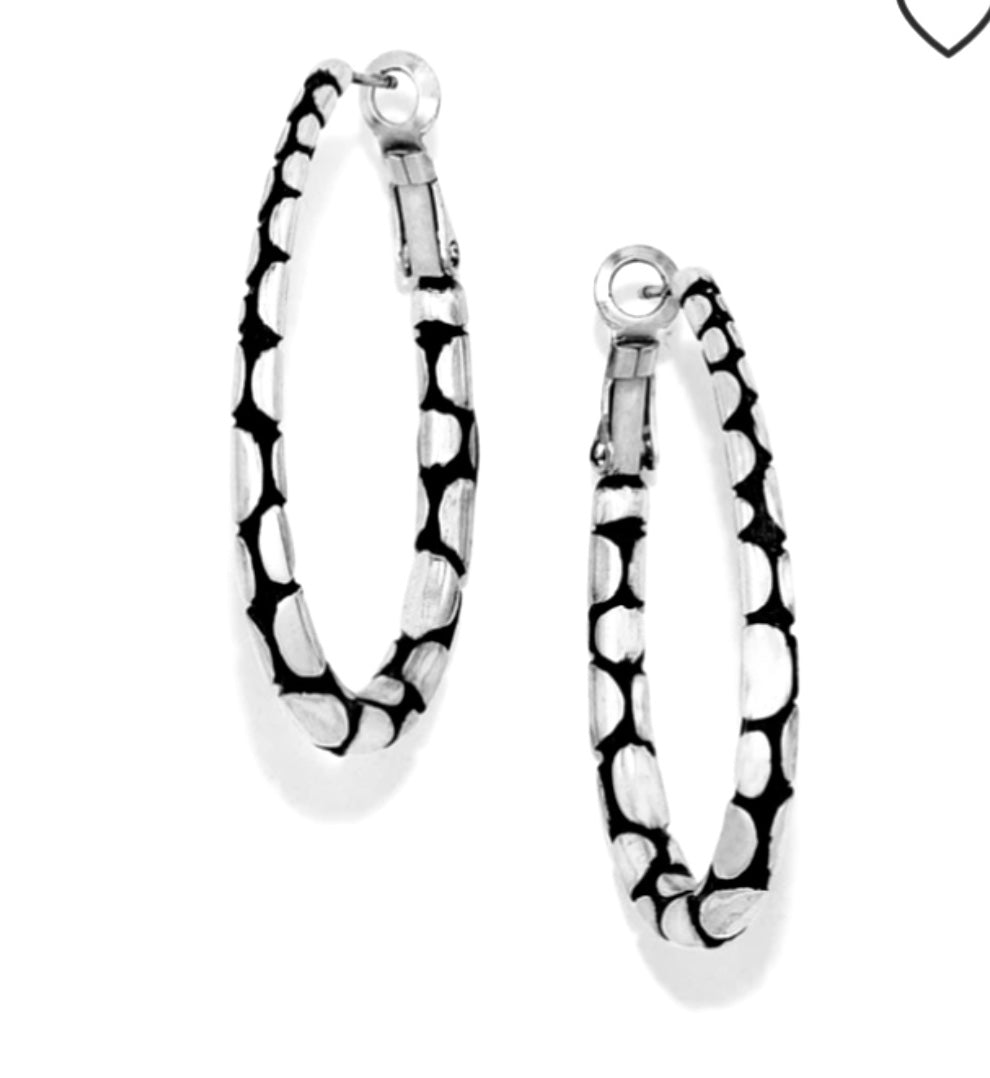 Pebble Oval Hoop Earrings