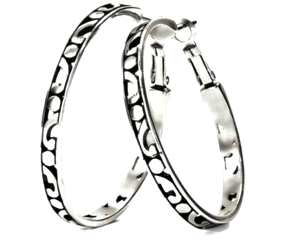 Contempo Large Hoop Earrings