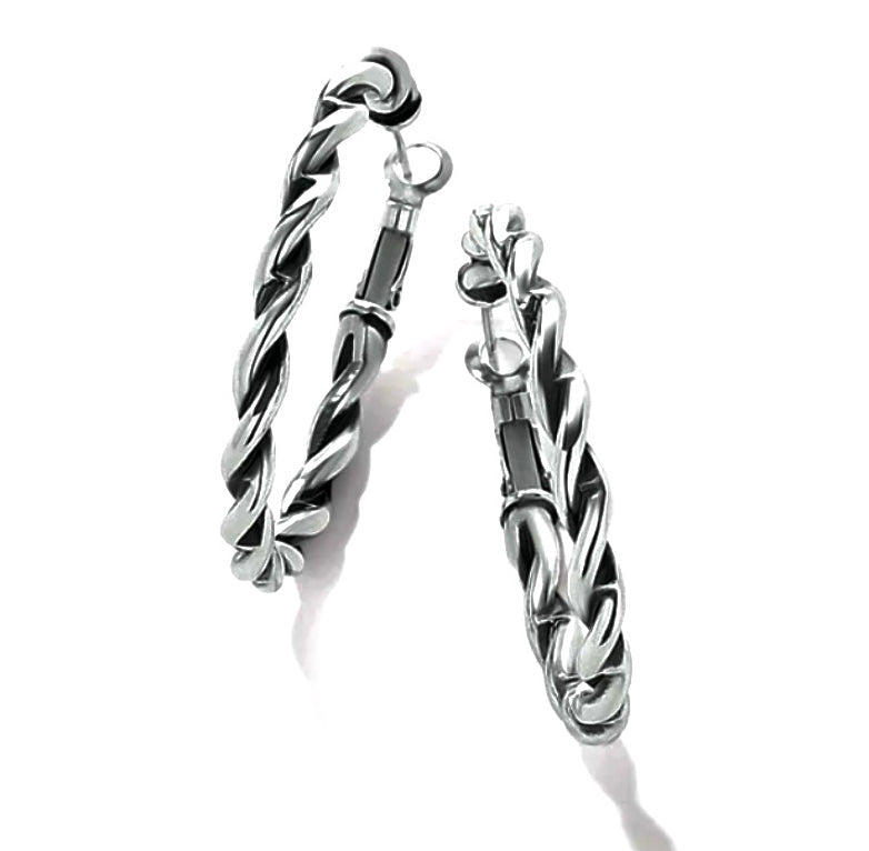 Interlok Twist Oval Leverback Hoop Earrings