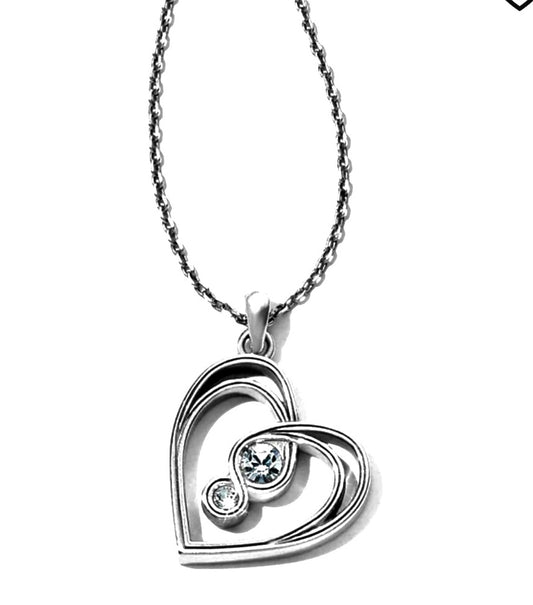 Infinity Sparkle Petite Heart Necklace