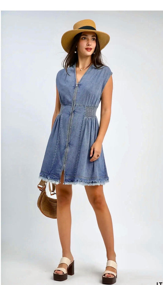 Umgee Denim Mini Dress