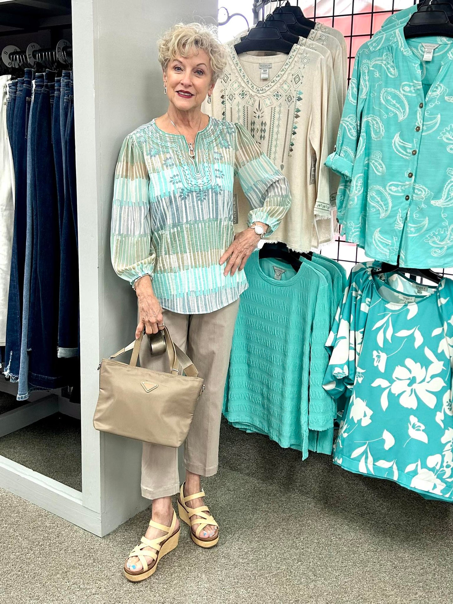Multiples Embroidery Top