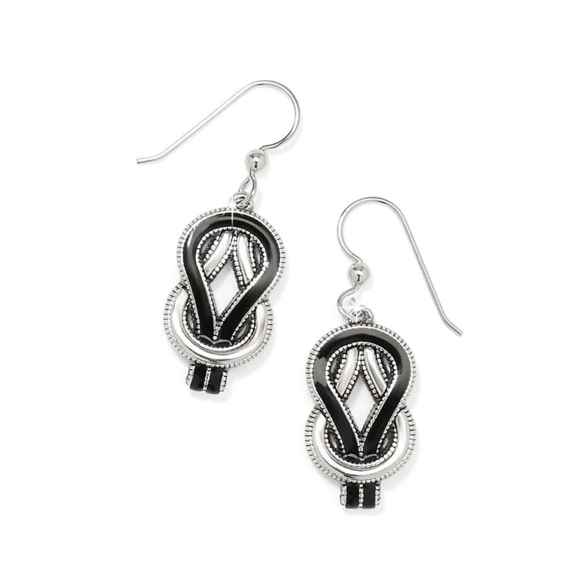 Brighton Interlok Harmony Black French Wire Earrings
