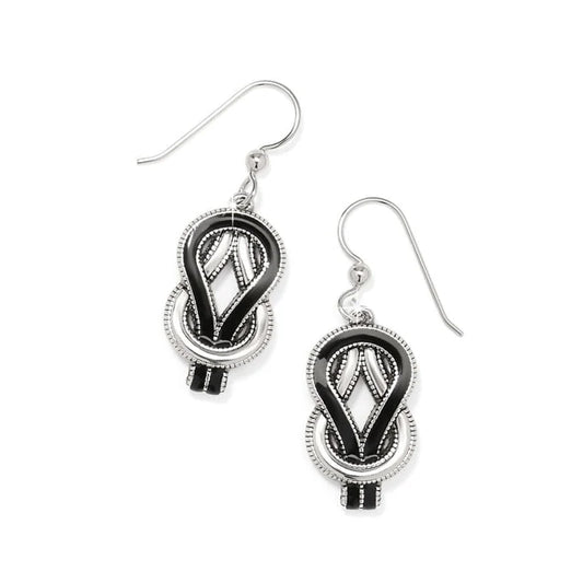 Brighton Interlok Harmony Black French Wire Earrings