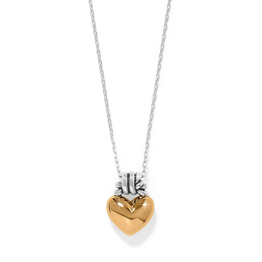 Brighton Interlok Love Knot Heart Necklace