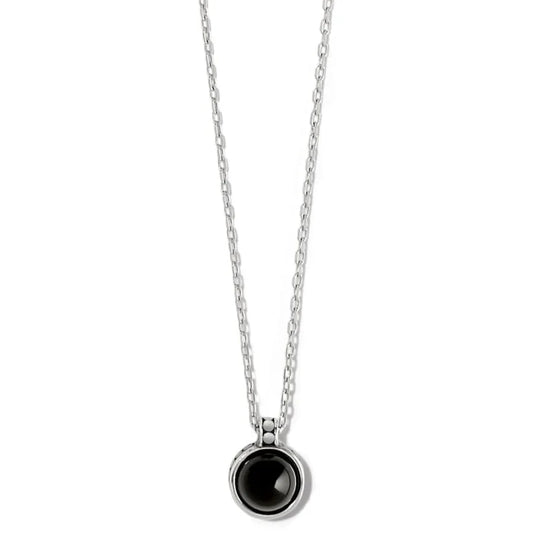 Brighton Pebble Dot Onyx Cab Short Necklace