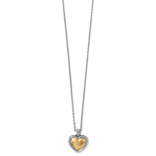 Brighton Pretty Tough Bold Two Tone Heart Petite Necklace Regular price